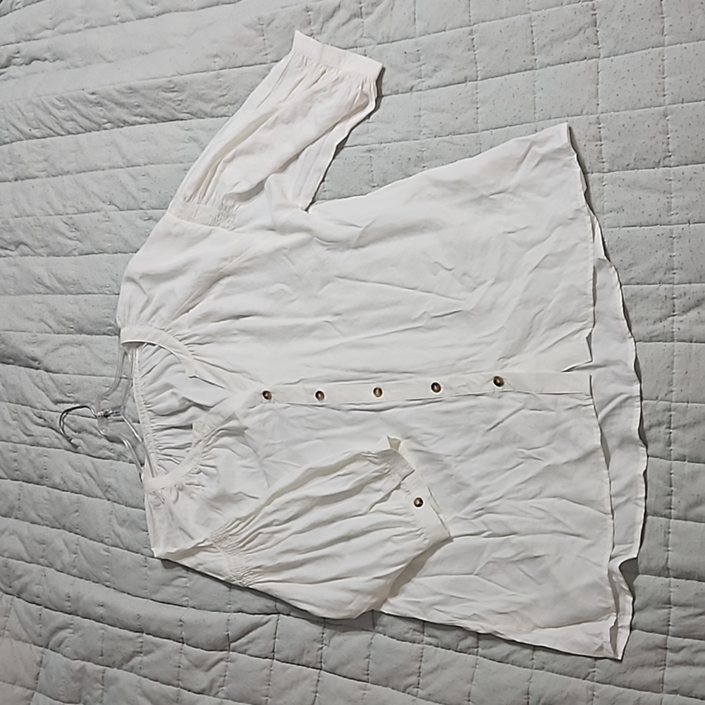 White Button Down Blouse